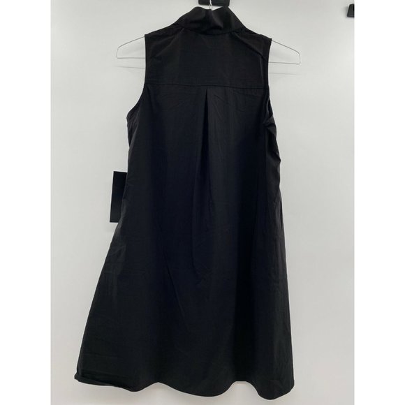 Tuckernuck Women's Black Sleeveless Charlie Shirt Dress sz S Stretch Sheen NWT - Picture 5 of 7